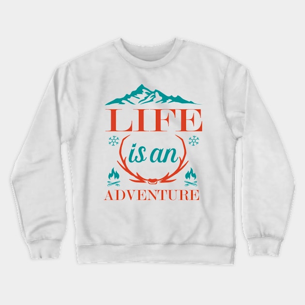 Mountains Life Crewneck Sweatshirt by Alvd Design